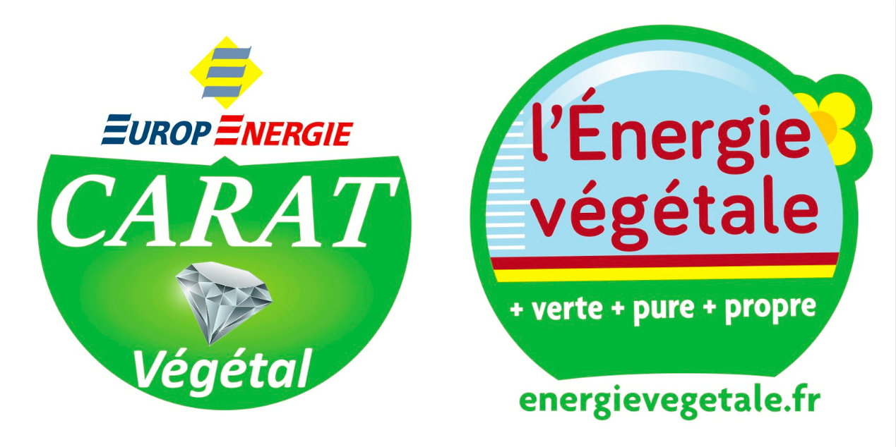 logo carat et énergie végétale combustible liquide de chauffage végétale fioul et pétrole